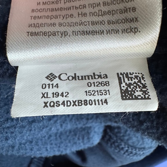 Auburn University Tigers Columbia Fleece Vest Sz M Blue‎ Full Zip Pockets - Picture 12 of 13